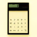 1PC Portable Solar Card Calculator Mini Transparent Powered 8 Digit Electronic Calculator with Big Button Scientific Calculator
