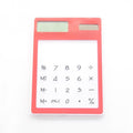 1PC Portable Solar Card Calculator Mini Transparent Powered 8 Digit Electronic Calculator with Big Button Scientific Calculator