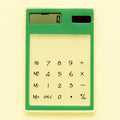 Solar Power Calculator LCD 8 Digit Touch Screen Slim Transparent Design Calculators Practical Calculation Tool