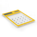 Solar Power Calculator LCD 8 Digit Touch Screen Slim Transparent Design Calculators Practical Calculation Tool